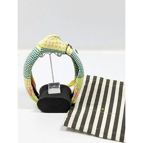 Lele Sadoughi Women's Mixed Raffia Knotted Headband Taffy Rainbow O/S (MSRP $75) - Picture 2 of 6